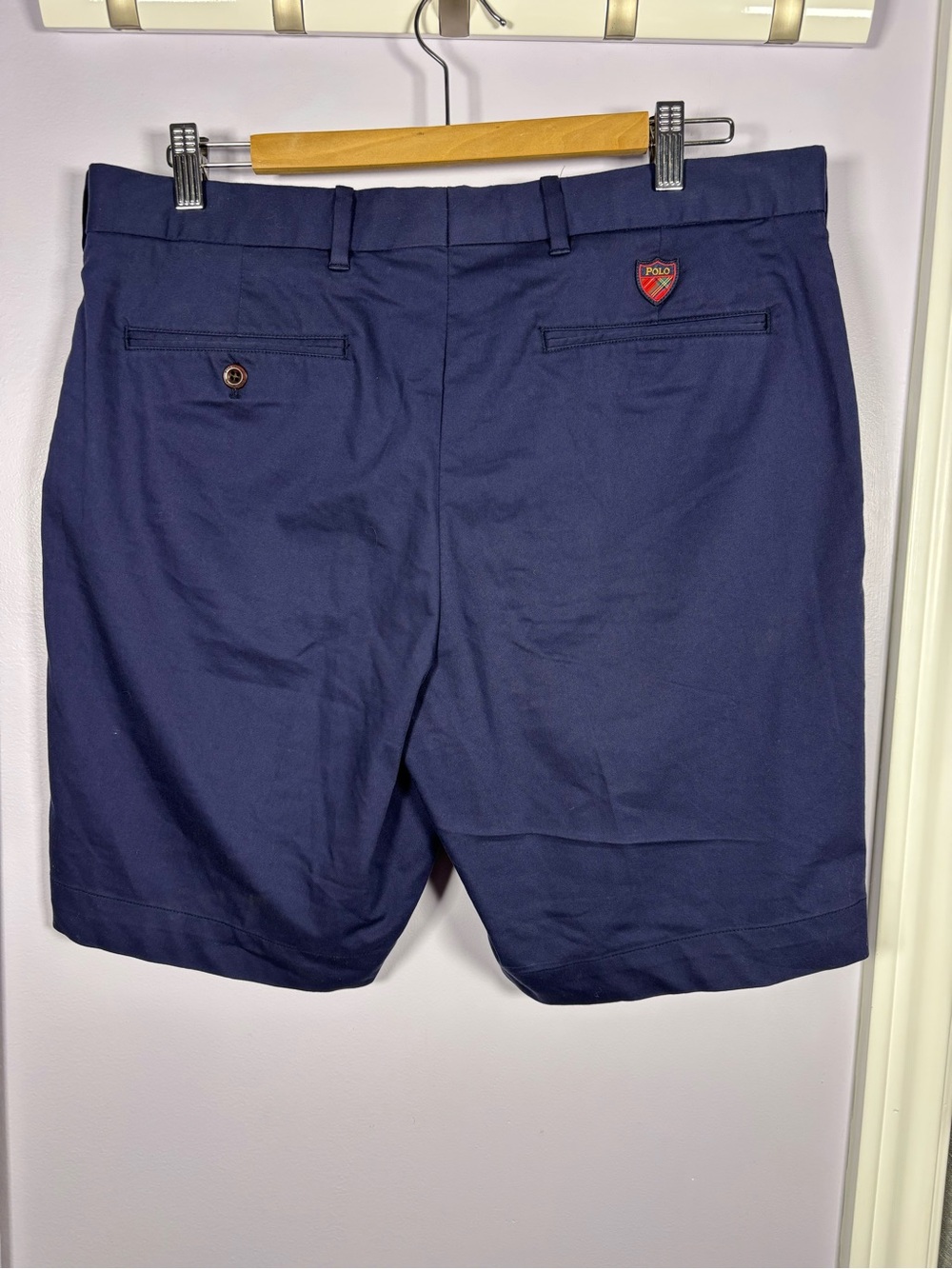 Polo by Ralph Lauren Navy Men’s Flat Front Shorts - Picture 5 of 9